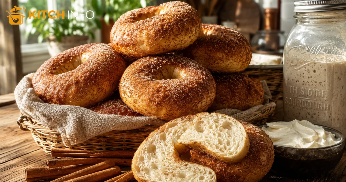 Cinnamon Sugar Sourdough Bagels