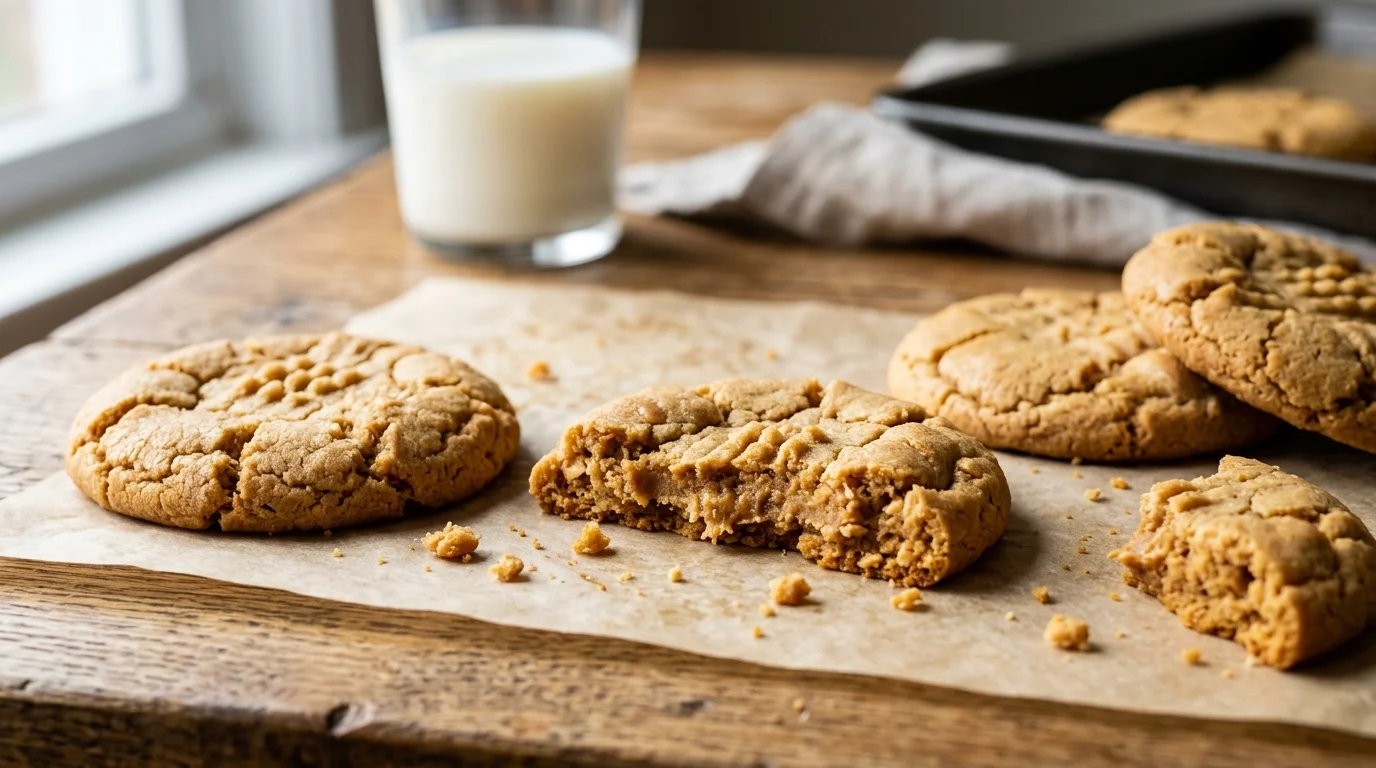 chewy peanut butter cookies